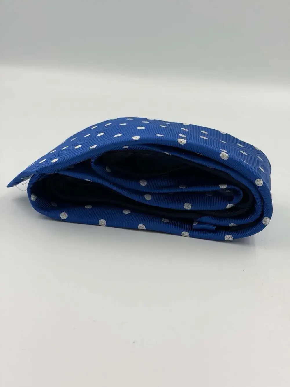 Tommy Hilfiger Royal Blue with White Polka Dots Silk Necktie